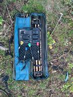 Rod pod 4 cannes + détecteur de touche + écureuil carpo, Enlèvement, Comme neuf, Autres types