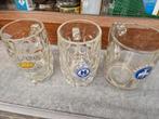 3 bierglazen met handvat, Verzamelen, Gebruikt, Ophalen of Verzenden, Bierglas