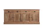 teakhouten dressoir 220, Huis en Inrichting, Kasten | Dressoirs, Met deur(en), Nieuw, Ophalen of Verzenden, 200 cm of meer