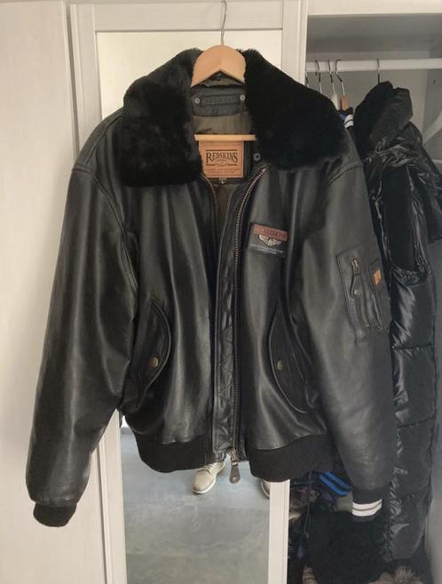 Veste cuir type aviateur Redskins taille L IMPECCABLE, Kleding | Heren, Jassen | Winter, Zo goed als nieuw, Maat 52/54 (L), Zwart