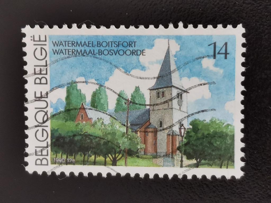 Belgique 1990 - Watermael-Boitsfort - église, Enlèvement ou Envoi, Affranchi