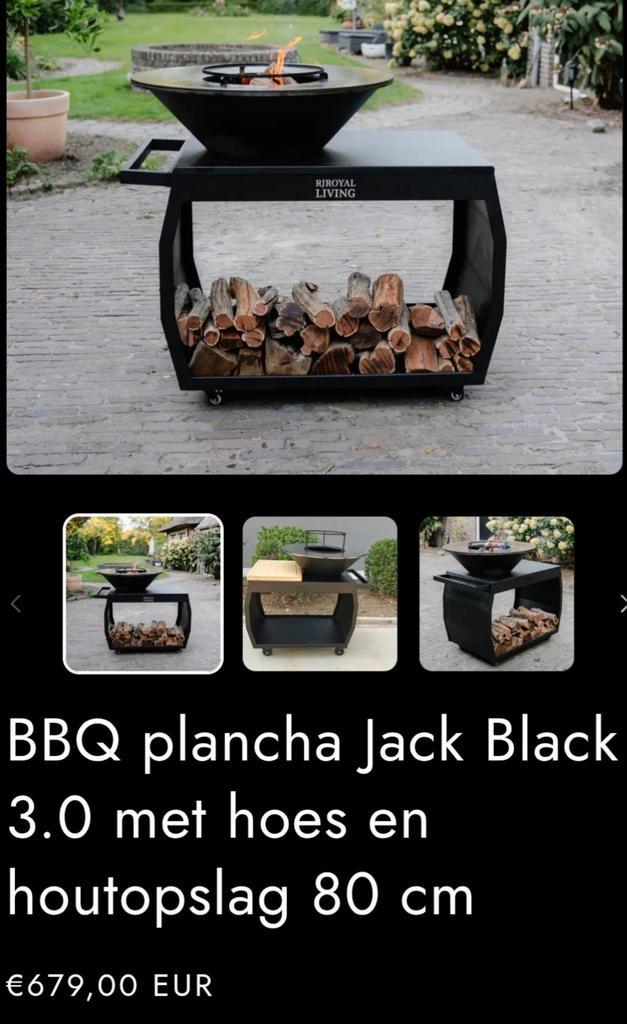 BBQ, Plancha Jack Black 3.0 met Hoes d80cm ook in België., Tuin en Terras, Houtskoolbarbecues, Nieuw, Ophalen