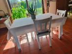 Set witte meubels, Ophalen, Zo goed als nieuw, Landelijk, 4 tot 6 stoelen