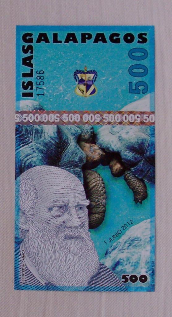 Galapagos Eilanden 2012 bankbiljet 500 New Sucres 'Darwin', Verzenden, Zuid-Amerika, Los biljet