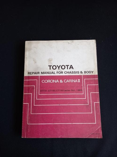 Cahier d'atelier sur les châssis et les Toyota Corona Carina, Autos : Divers, Modes d'emploi & Notices d'utilisation, Enlèvement ou Envoi