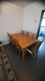 Salle à manger table extensible + 8 chaises, Ophalen, Zo goed als nieuw