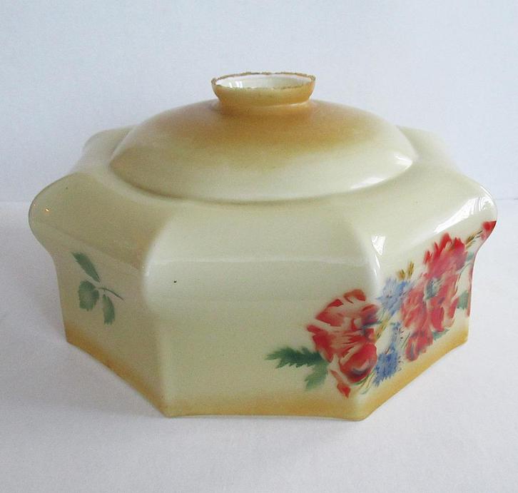 Art Deco glazen lampenkap uit de 40 jaren., Antiek en Kunst, Antiek | Verlichting, Ophalen of Verzenden