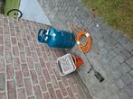 Lot halve gasfles +gasbrander +terras gaskachel, Ophalen of Verzenden