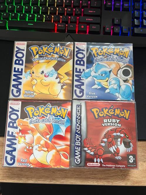 Gameboy: Pokemon yellow, red, blue en ruby, Games en Spelcomputers, Games | Nintendo Game Boy, Zo goed als nieuw, Ophalen of Verzenden