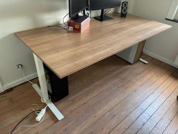 Wit/Havanna bureautafel 200x100 cm  beschikbaar voor biedingen