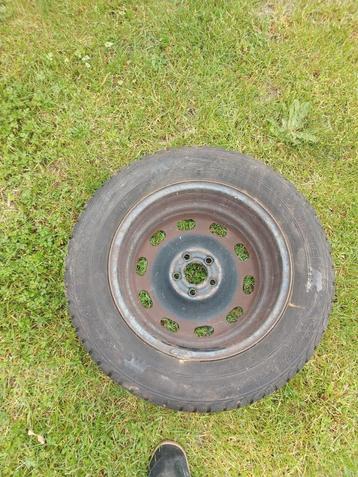 Winterbanden op velg 195/65 R15, Ophalen, Gebruikt