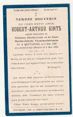 Robert KINTS Vandemeulebroucke Dottignies 1929-1930, Collections, Envoi, Image pieuse