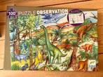 Puzzle dinosaures Djeco 100 pieces, Comme neuf, Plus de 50 pièces, 6 ans ou plus