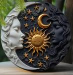 Vintage rond metalen bord Yin Yang Zon en Maan (20cm), Maison & Meubles, Enlèvement ou Envoi, Neuf