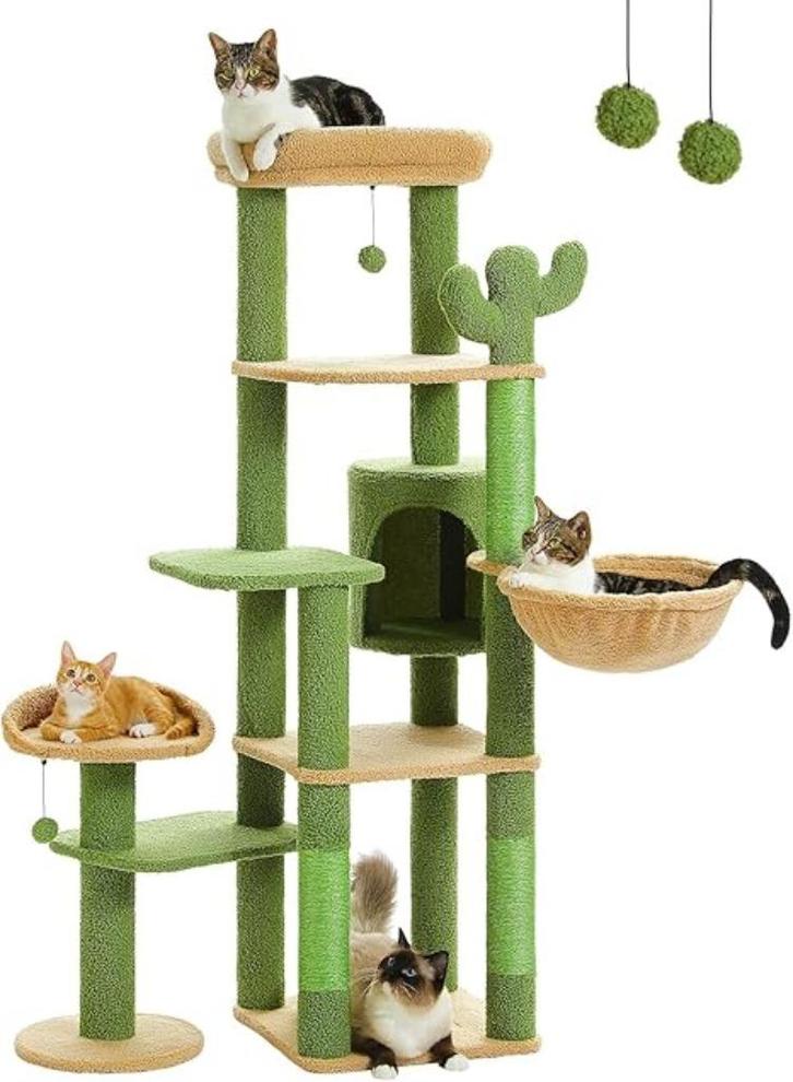 Krabpaal cactus | 150 cm |  grote krabpaal | kattentoren, Dieren en Toebehoren, Krabmeubelen, Nieuw, Krabpaal, Verzenden