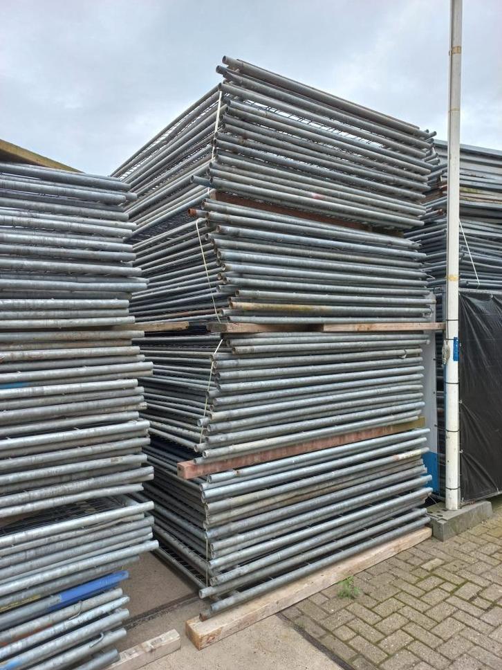Gebruikte bouwhekken, werfhekken Heras, Tuin en Terras, Tuinhekken en Hekwerk, Gebruikt, Overige typen, IJzer, Ophalen