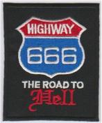 666 Highway to Hell stoffen opstrijk patch embleem #2, Verzenden
