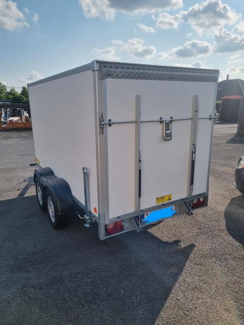 gesloten dubbelasser 750kg mtm met  300x150x150, Auto diversen, Aanhangers en Bagagewagens, Nieuw, Ophalen