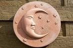 muurdecoratie terracotta maan, Tuin en Terras, Bloempotten, Tuin, 25 tot 40 cm, Terracotta, Rond