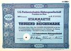 IG FARBEN aandeel (Zyklon B) 1942 uitgave!, Ophalen of Verzenden
