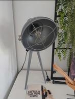 Leuke tafellamp vintage 45 cm hoog metaal grijs, Huis en Inrichting, Lampen | Vloerlampen, Ophalen, Zo goed als nieuw, Metaal