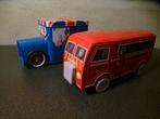 2 BLIKKEN DOZEN in de vorm van BESTELWAGEN EN BRANDWEERWAGEN, Verzamelen, Blikken, Ophalen of Verzenden, Zo goed als nieuw, Overige