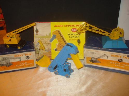 DINKY TOYS Lot de 3 Anciens Engins de Chantier en Boîtes, Hobby en Vrije tijd, Modelauto's | 1:43, Gebruikt, Overige typen, Dinky Toys