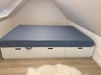 Bed met 6 schuiven, Maison & Meubles, Chambre à coucher | Lits boxsprings, Comme neuf, Deux personnes, Enlèvement, 140 cm