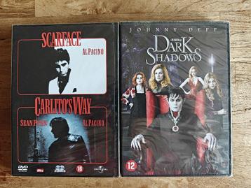 2x nieuwe DVD's (Scarface, Carlito's Way, Dark Shadows) beschikbaar voor biedingen