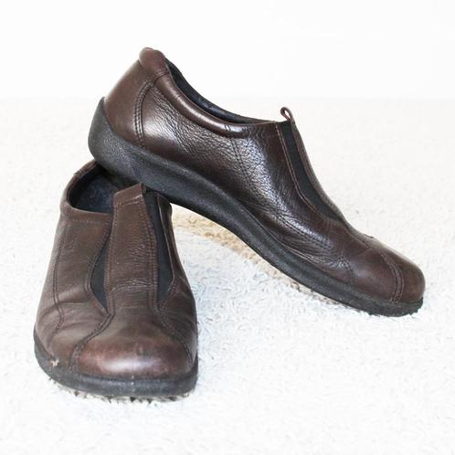 Mooie Leren Ecco Dames Schoenen (Maat 40) € 50,-, Kleding | Dames, Schoenen, Zo goed als nieuw, Overige typen, Bruin, Verzenden