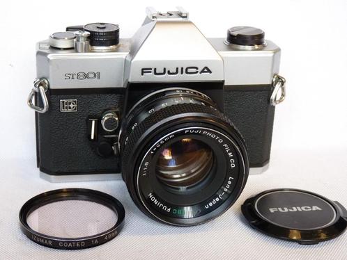 Fujica ST801 LED, Fuji Fujinon 1.8/55mm, 1973, spiegelreflex, Audio, Tv en Foto, Fotocamera's Analoog, Zo goed als nieuw, Spiegelreflex