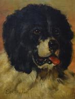 Portret van een hond==Sophie Pir., Antiek en Kunst, Ophalen of Verzenden