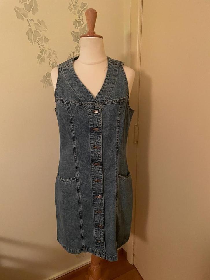 Vintage Jeanskleed, Kleding | Dames, Jurken, Zo goed als nieuw, Maat 38/40 (M), Blauw, Boven de knie, Ophalen of Verzenden