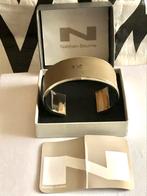 Prachtige lederen armband van Nathan Baume (echte!), Ophalen, Zo goed als nieuw, Beige, Leer