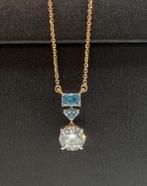 Halsketting 14kt Roségoud 2.08ct Diamanten + HRD Certificaat, Overige kleuren, Nieuw, Ophalen of Verzenden, Met edelsteen
