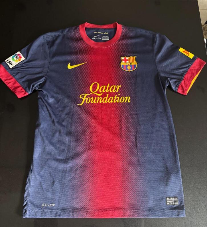 Barcelona 2012/13 thuis shirt, Kleding | Heren, Sportkleding, Zo goed als nieuw, Voetbal, Maat 48/50 (M), Blauw, Ophalen of Verzenden