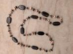 Natuursteen - houten ketting, Ophalen of Verzenden, Zo goed als nieuw, Bruin