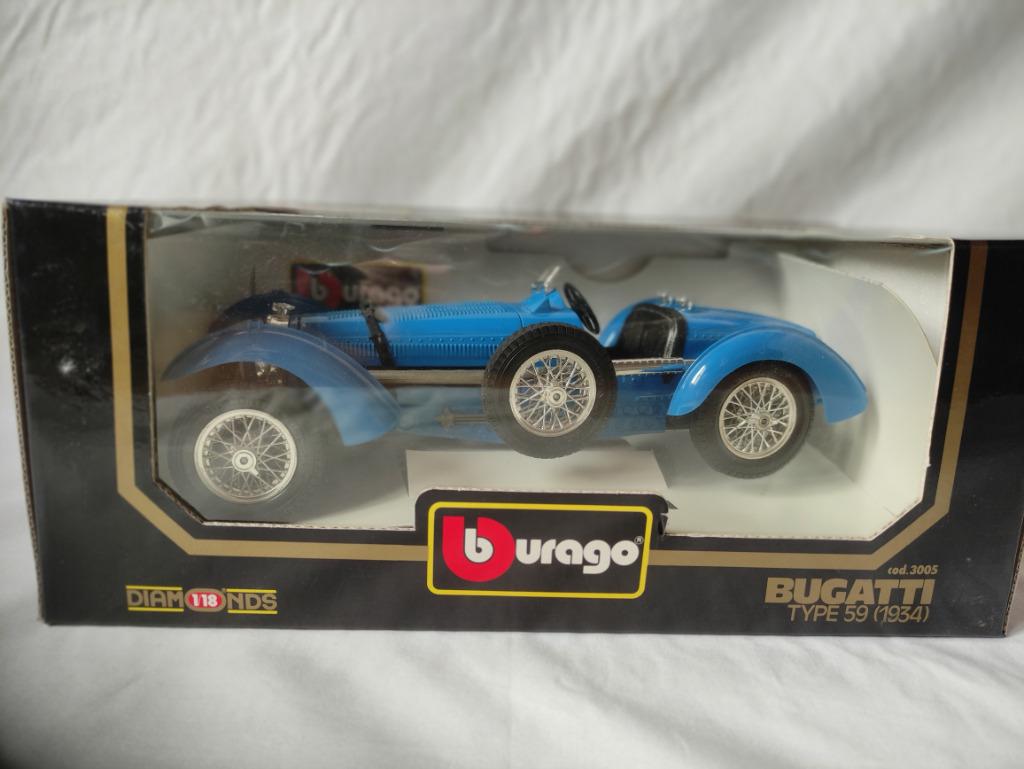 Burago Bugatti Type 59 (1934), Ophalen of Verzenden, Zo goed als nieuw, Auto, Burago