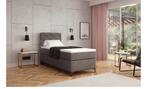 Boxspring met opbergruimte 90x200, Maison & Meubles, Chambre à coucher | Lits boxsprings, 90 cm, Gris, Modern met opbergruimte