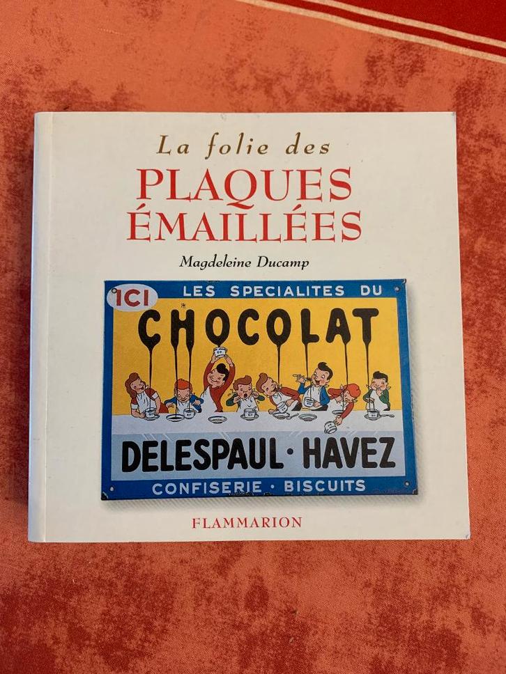 Plaque émaillée LIVRE, Collections, Marques & Objets publicitaires, Utilisé, Autres types, Enlèvement ou Envoi