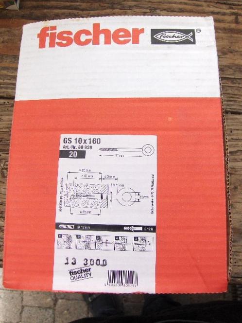 Fischer Oogschroef GS 10 x 160 - 80929 | Inhoud: 20 stuks, Doe-het-zelf en Bouw, IJzerwaren en Bevestigingsmiddelen, Zo goed als nieuw