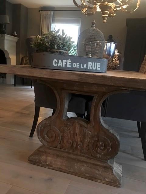 Exclusieve Landelijke tafel met 6 stoelen, Maison & Meubles, Salles à manger complètes, Comme neuf, 4 à 6 chaises, Enlèvement