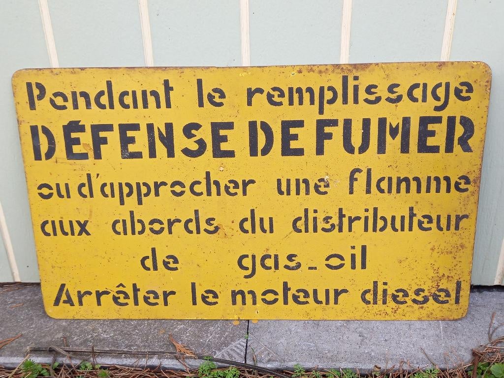 zwaar metalen waarschuwingsbord pompstation, Verzamelen, Ophalen of Verzenden, Zo goed als nieuw, Reclamebord