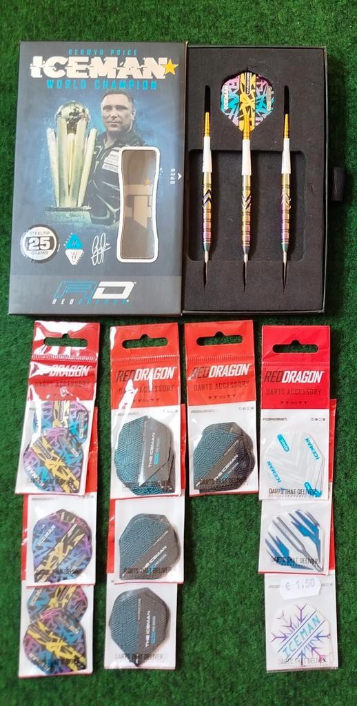 Gerwyn Price dartpijlen en Accessoires, Sport en Fitness, Darts, Pijlen, Ophalen of Verzenden
