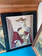 Femme au béret et à la robe quadrillée pablo picasso litho, Antiek en Kunst, Ophalen