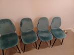 Eetkamer stoelen, Huis en Inrichting, Stoelen, Ophalen, Blauw, Zo goed als nieuw, Vier