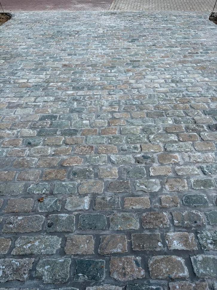 Partij kasseien (porfier), Jardin & Terrasse, Gravier, Rochers & Caillasse, Comme neuf, Autres types, Gris, Granit, Enlèvement