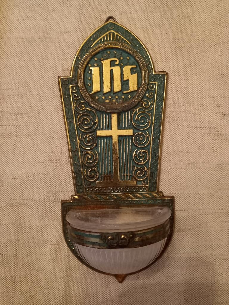 wijwatervatje begin jaren 40, Antiek en Kunst, Antiek | Religieuze voorwerpen, Ophalen of Verzenden