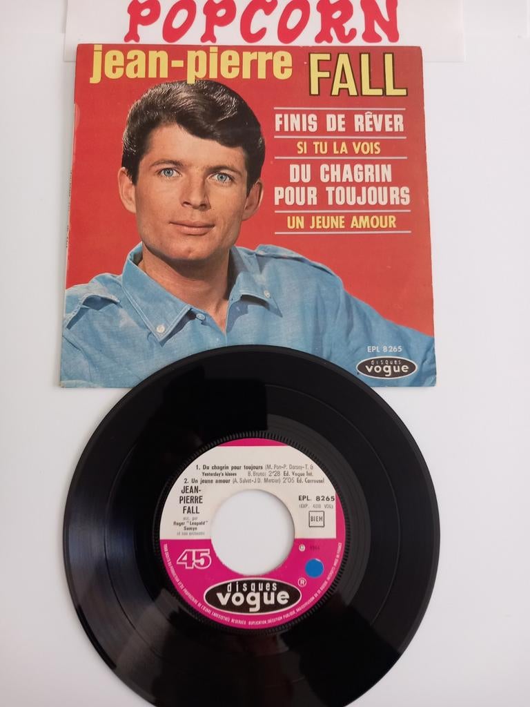 JEAN PIERRE FALL. POPCORN OLDIES 60S. EP 45T, EP, Enlèvement ou Envoi, EP