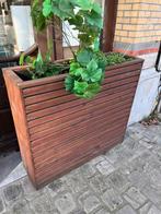 2 houten bakken, Tuin en Terras, Bloembakken en Plantenbakken, Ophalen, Zo goed als nieuw